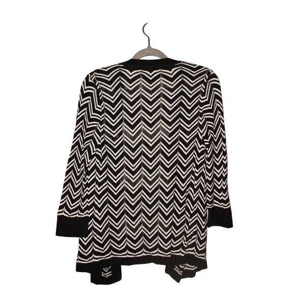 WHITE HOUSE BLACK MARKET $88 Lightweight Chevron Knit Open Cardigan Small - Picture 2 of 3